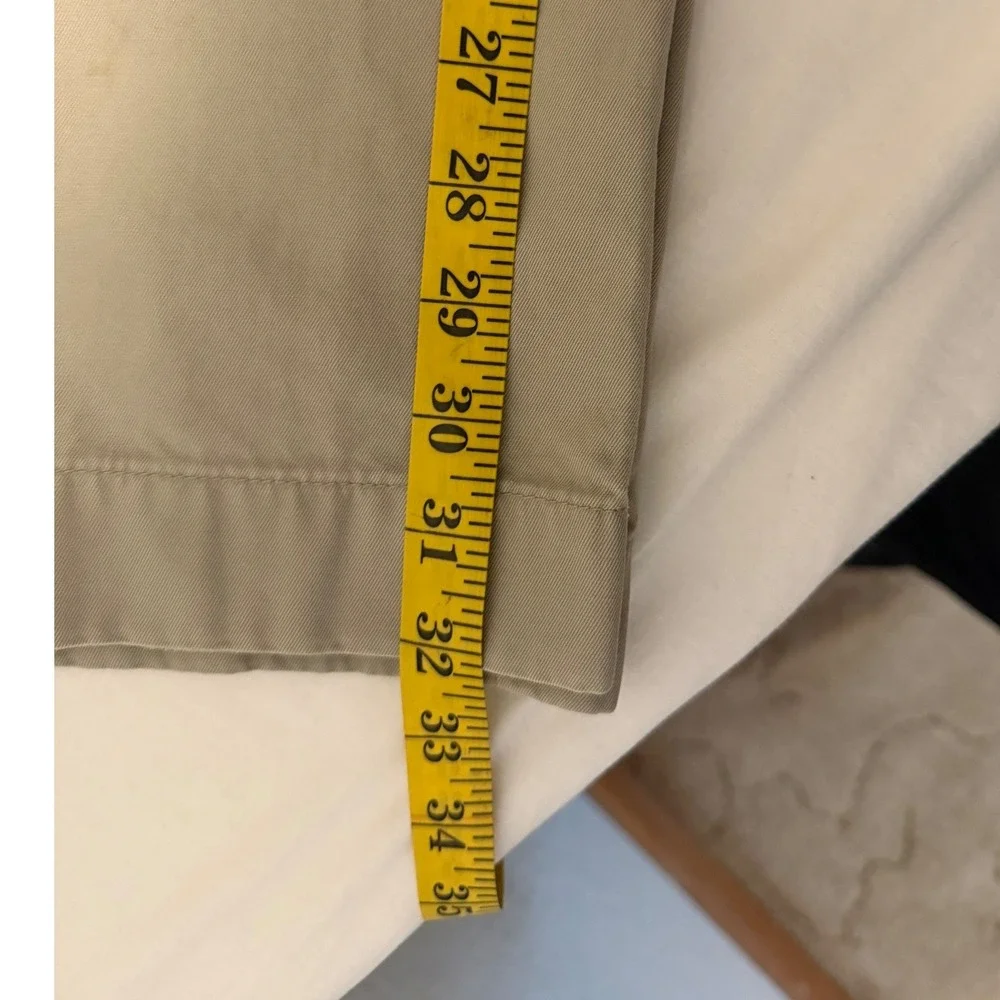 Banana Republic Mens 33x34 Khaki Tan Cotton Chino Pants Straight Leg 467779